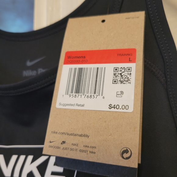 Nike Sportwear Dri-Fit Tape Band Crop Top in black - Picture 4 of 4